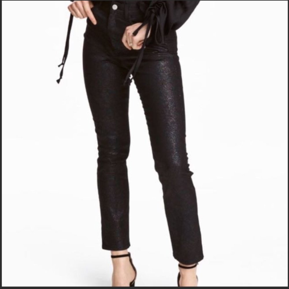 H&M Black Glitter Jeans